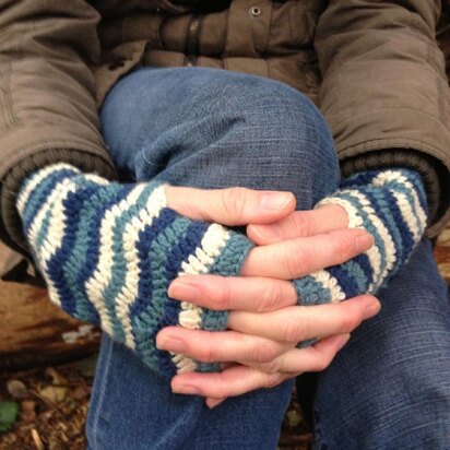 'Earn Your Stripes' Crochet Mitts