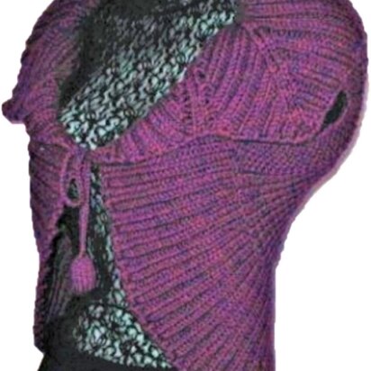 Purple Rotlaub Leaf Collar Shrug