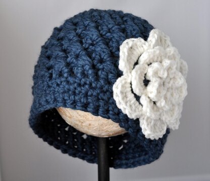 Classy Crochet Chunky Flowered Cloche