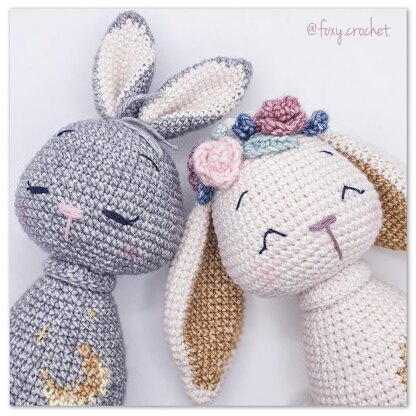 Sleepy bunny amigurumi pattern