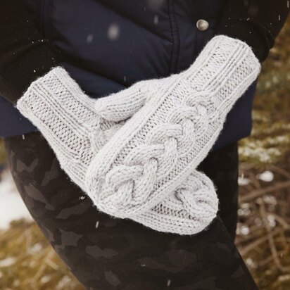 Cozy Cable Knit Mittens - knitting pattern