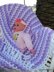 "Lilac Mosaic" Baby Blanket With Decorative Fringe