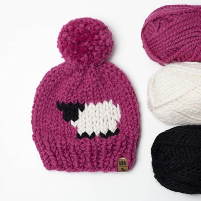 Pink Sheep Winter Hat Pompom Toque Winter Child Women