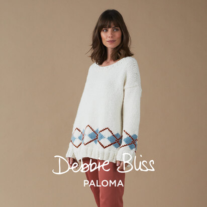 Skye Sweater - Knitting Pattern For Women in Debbie Bliss Paloma