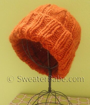 #136 One-Ball Cuffed Chunky Hat