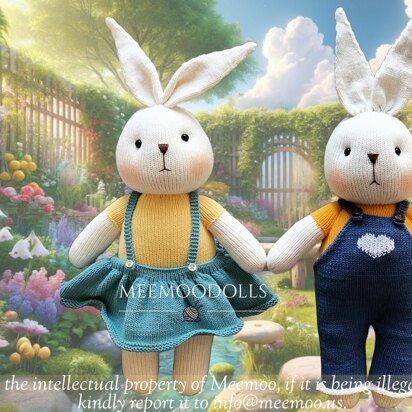 Amigurumi Knits Betelgeuse and Rigel, Big Size Bunnies