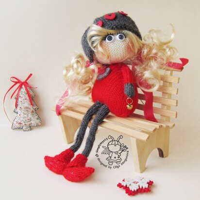 Doll Heart Gnome - knitting pattern
