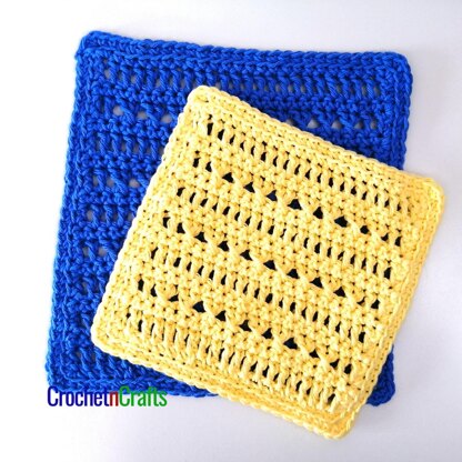 Double Crochet and Cross Stitch Washcloth