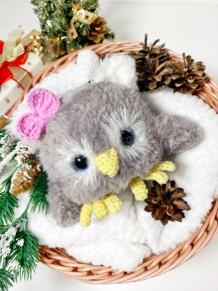 Plush Owl Christmas Amigurumi