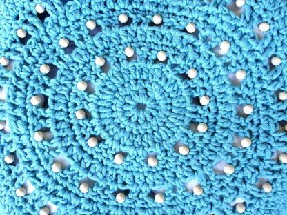 Crochet Beaded Round Bag