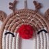 Macrame Christmas reindeer rainbow