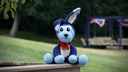 Go Dog Scooch Blue Dog Amigurumi