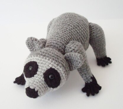 Raccoon Crochet Pattern with Movable Head and Legs by oohlookitsarabbit