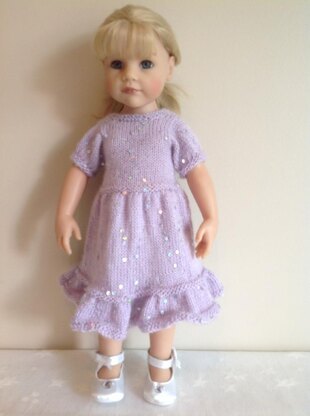 Party dress and shawl for 18" doll