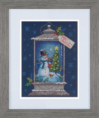 Dimensions Snowman Lantern Cross Stitch Kit