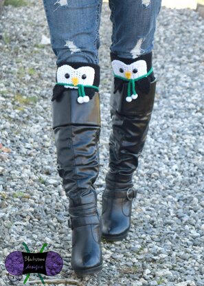 Peeping Penguin Boot Cuffs