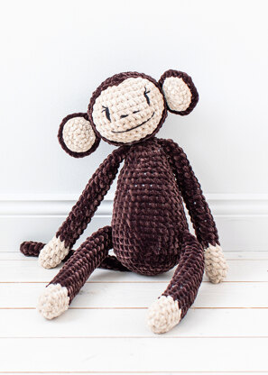 Momo Monkey in Schachenmayr Luxury Velvet - S10833 - Downloadable PDF