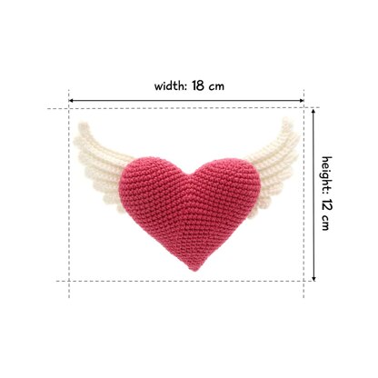 Hearts with Wings, 3 sizes