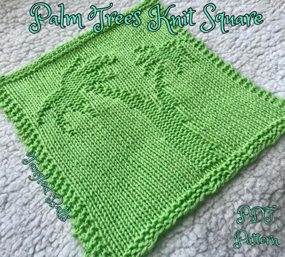 Palm Trees Knit Square