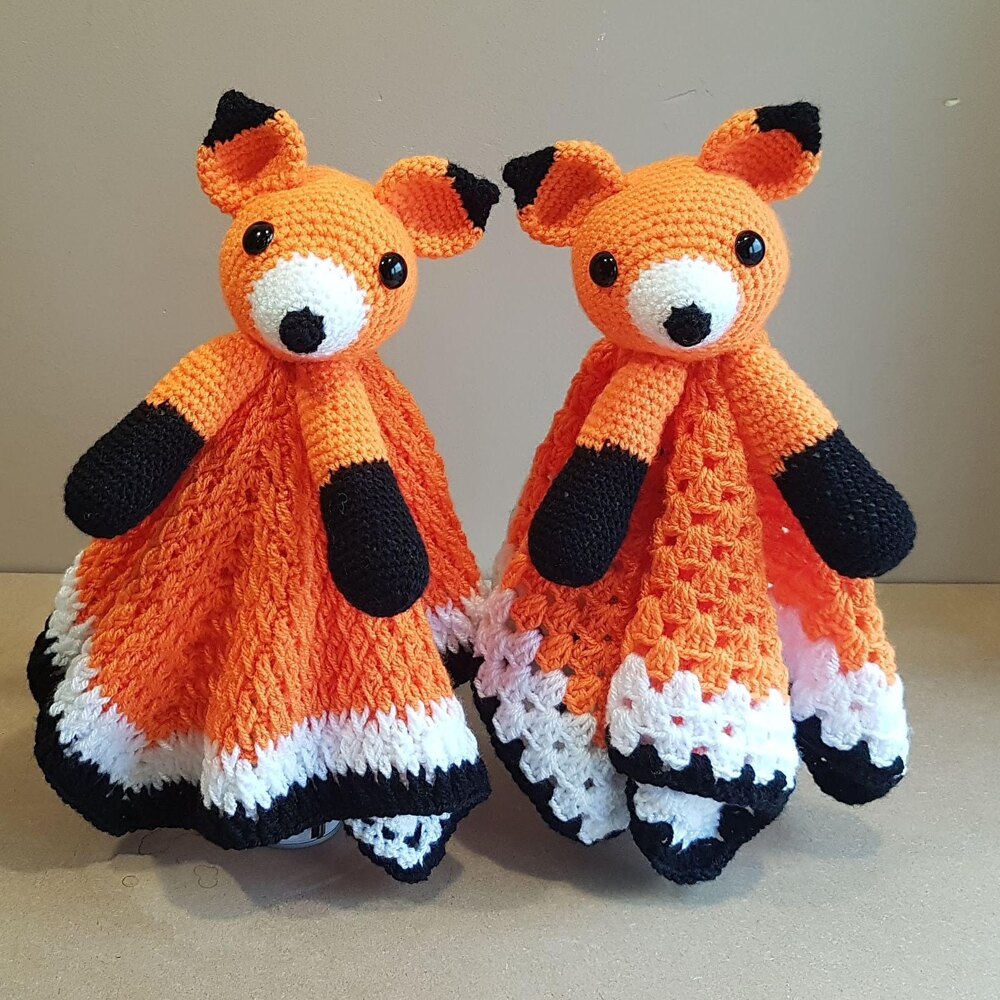 Foxy Fox Lovey Security Blanket Crochet pattern by Crafting