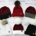 Buffalo Plaid Family Hat Set