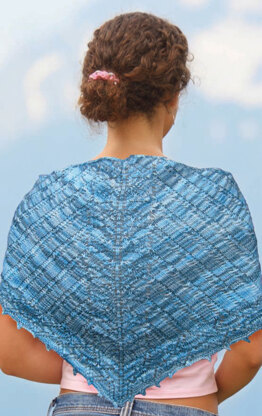 Bluewing Shawlette in Knit One Crochet Too Crock-O-Dye - 1806
