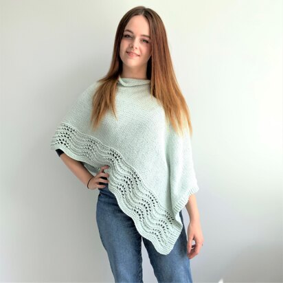 “Wavy Sea” Poncho - knitting pattern