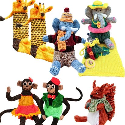 Cute Toys to Knit 3 - elephant, monkey squirrel, giraffe