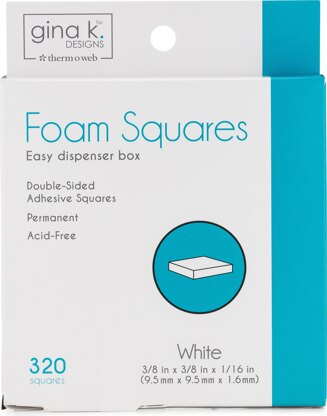 Therm O Web Gina K Designs Foam Squares - White, 320pcs