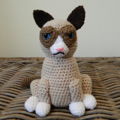 Grumpy Cat Tardar Sauce meme amigurumi plush