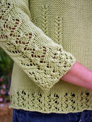 Sorelle Lace-Edged Pullover pattern by Angela Hahn