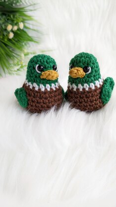 Crochet duck pattern, amigurumi mallard duck easy crochet pattern