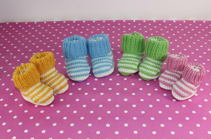 Baby Easy Stripe Booties