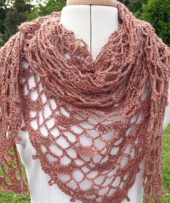 Nutmeg lace shawl