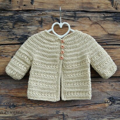 Crochet baby cardigan - Zoe Cardigan