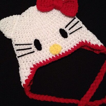 Hello Cat Earflap Hat Pattern