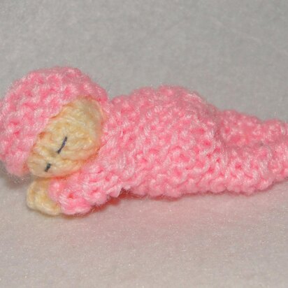 Lovely sleeping baby knitting pattern