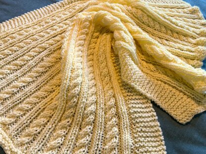 Easy Cable Baby Blanket