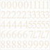 Kaisercraft Number Stickers 12"X12" 5/Pkg - Ivory 1.75"
