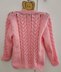 Petunia - Child’s 8ply lace panel cardigan