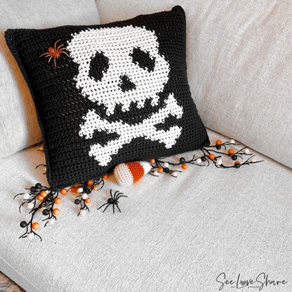 Halloween Skull Pillow