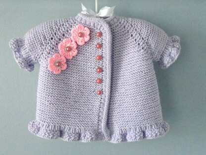 Knitting PATTERN Baby Girl Cardigan Charlotte