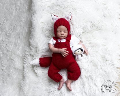 Fox baby romper and hat