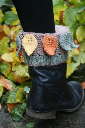 Leafy Boot Cuffs, Boot Toppers