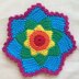 Rainbow flower coaster by HueLaVive