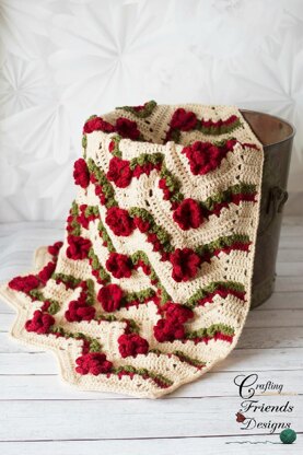 Flower Garden Chevron Afghan