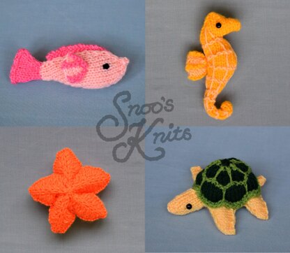 Sea Creatures Knitting Pattern Snoo's Knits