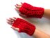 Ribbed fingerless mittens