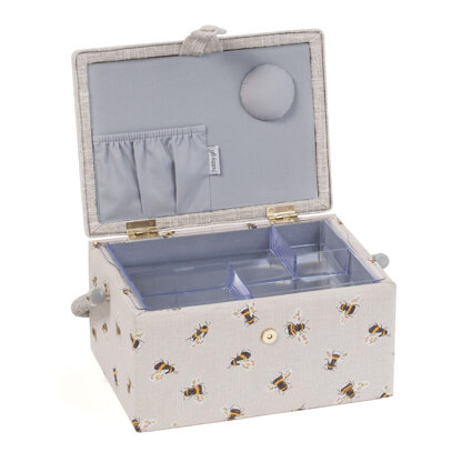 Hobbygift Embroidered Bee Medium Sewing Box
