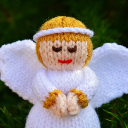 Christmas Angel Doll Knitting Pattern - Toy Knitting Pattern